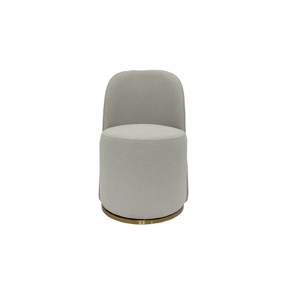 Set of 2 Dining Chair with PU Seat and Matte Silver Legs