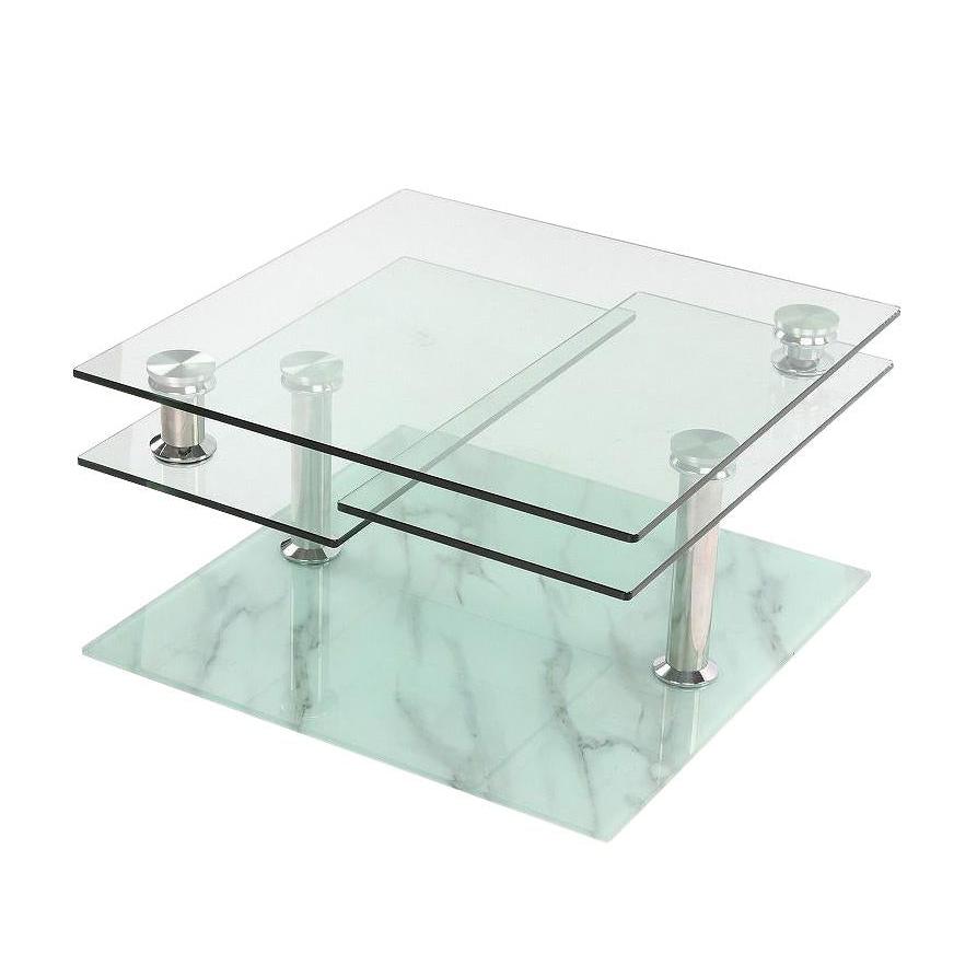 Motion Coffee Table With Marble Glass Base