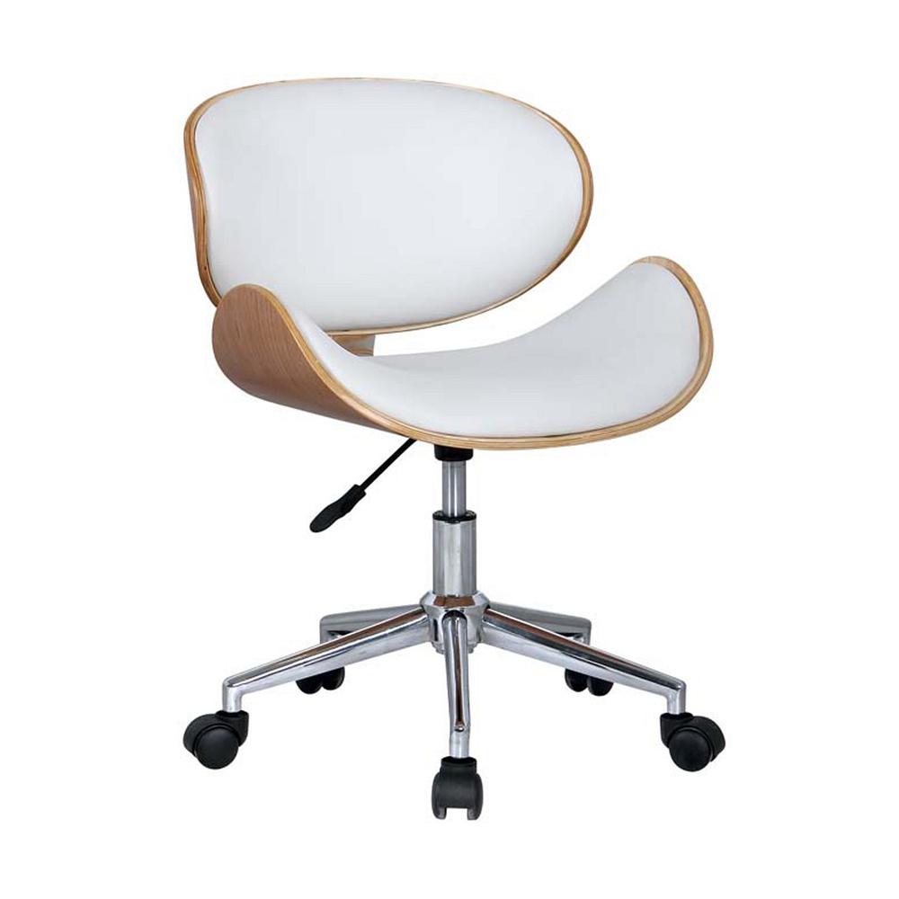 Office Chair W/ Wood Seat And Pu Cushion
