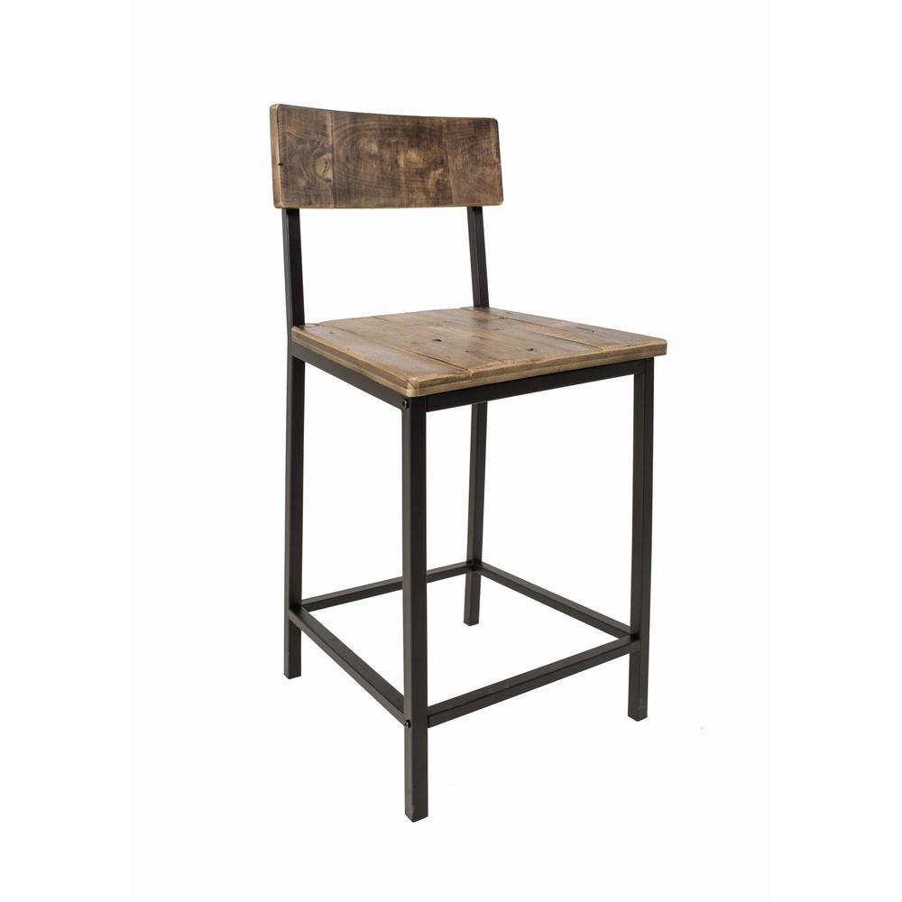 Reclaimed Wood Counter Stool
