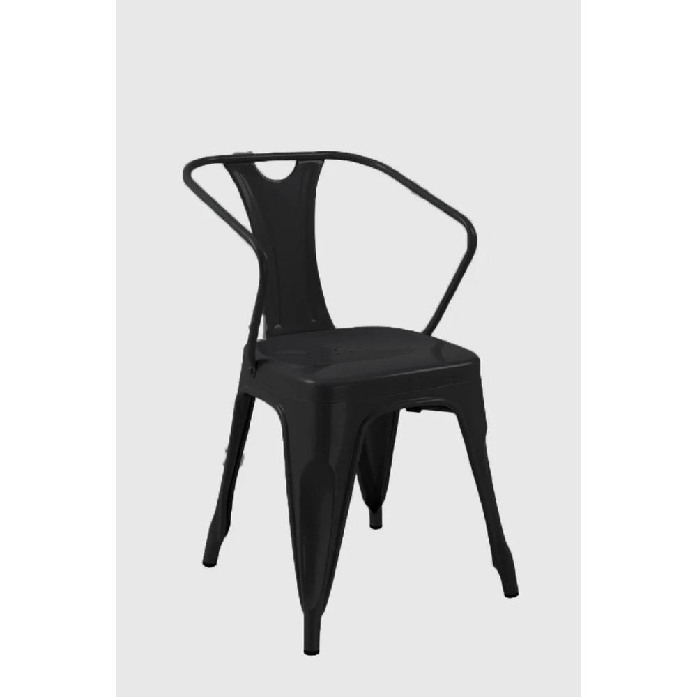 Black Metal Chair With Arm