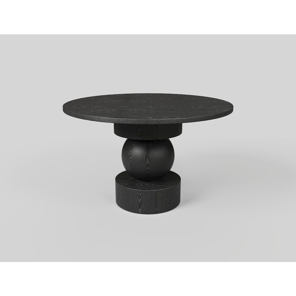 48″ Black Willow Wood Veneer Dining Table