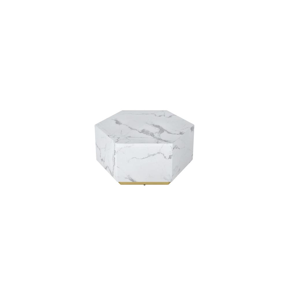 Hexagon MDF Coffee Table in White