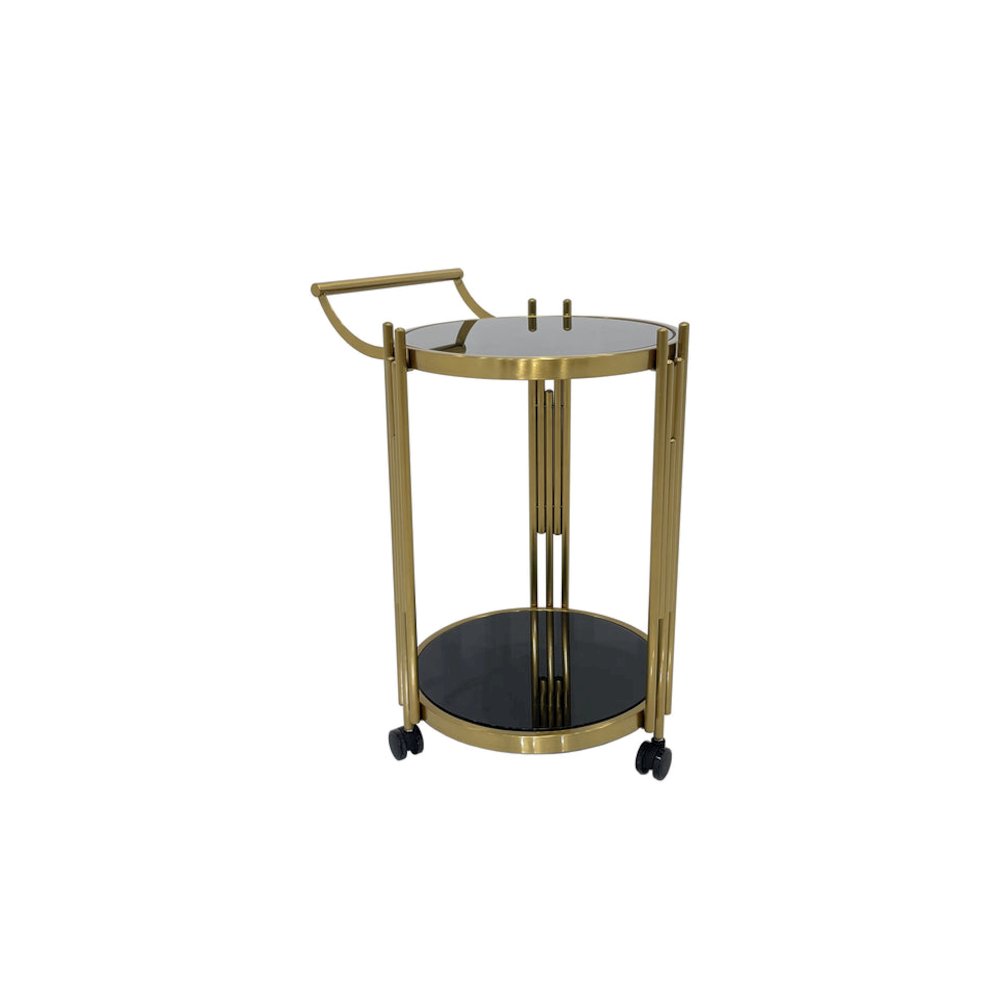 White Marble Coffee Table with Matte Gold Base
