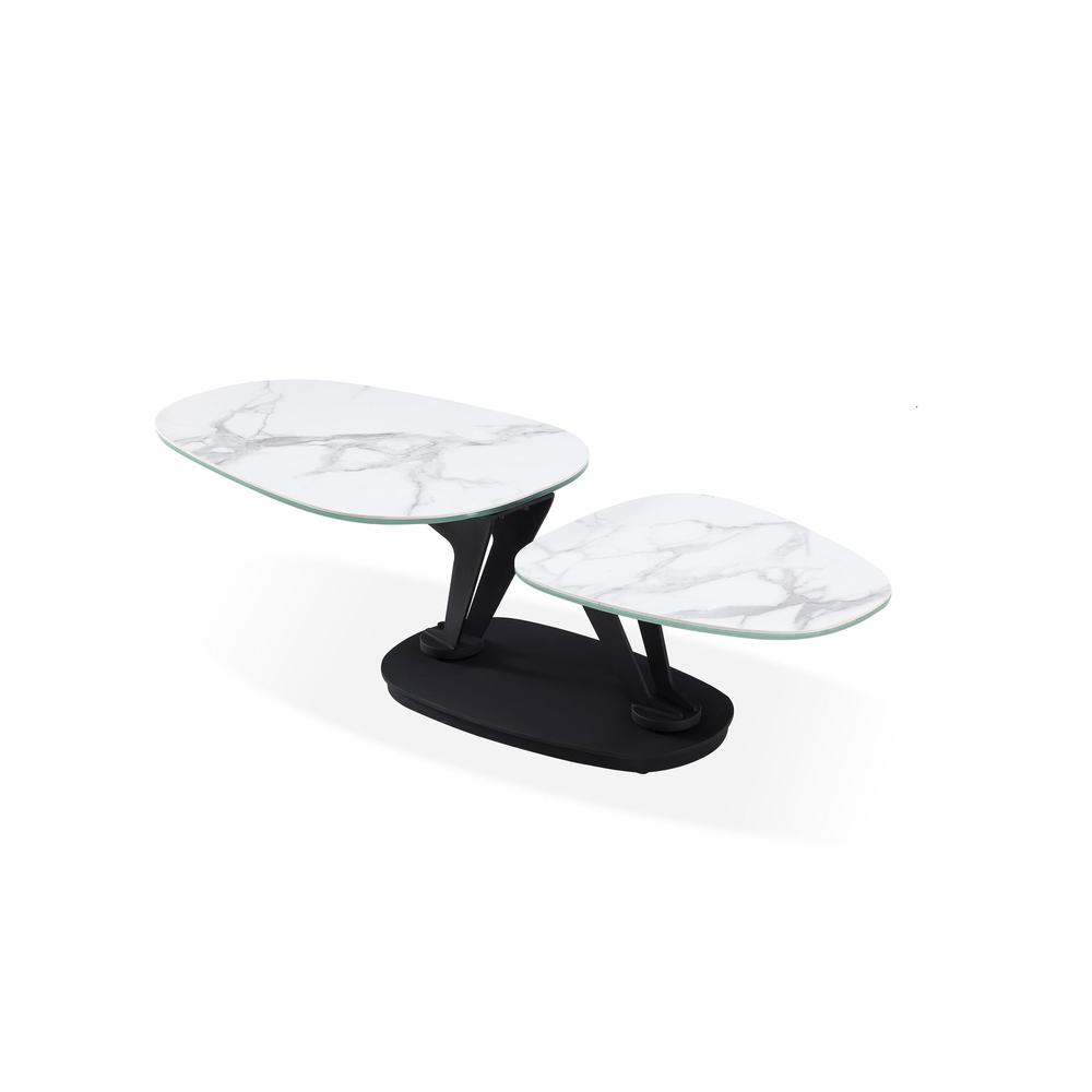 Motion Coffee Table With  White Cermanic Top