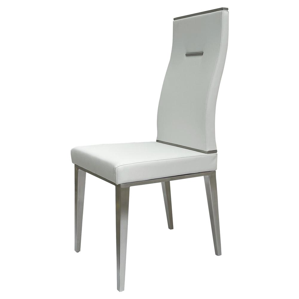 Dining Chair With Brushed Stainless Steel