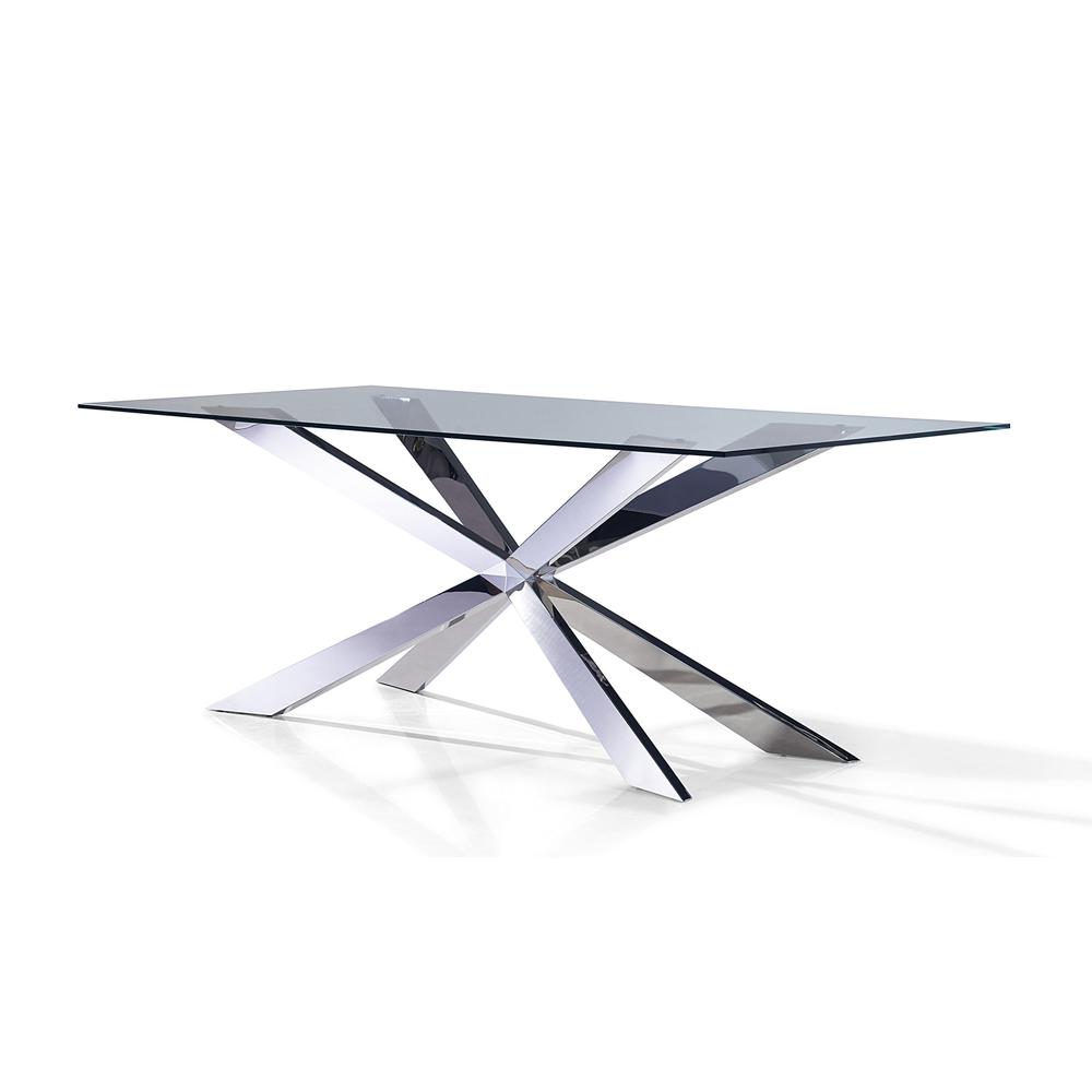 87” Dining Table With Chrome Base