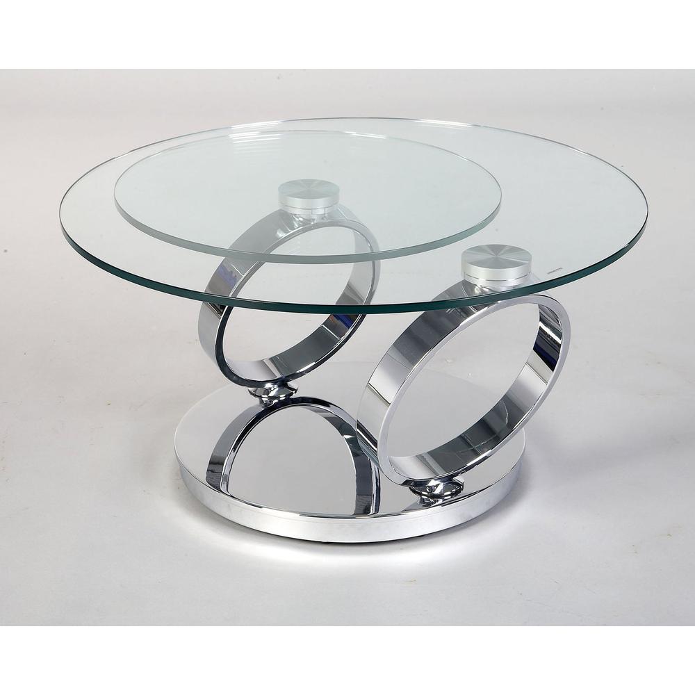 Motion Coffee Table W/ Chrome Base