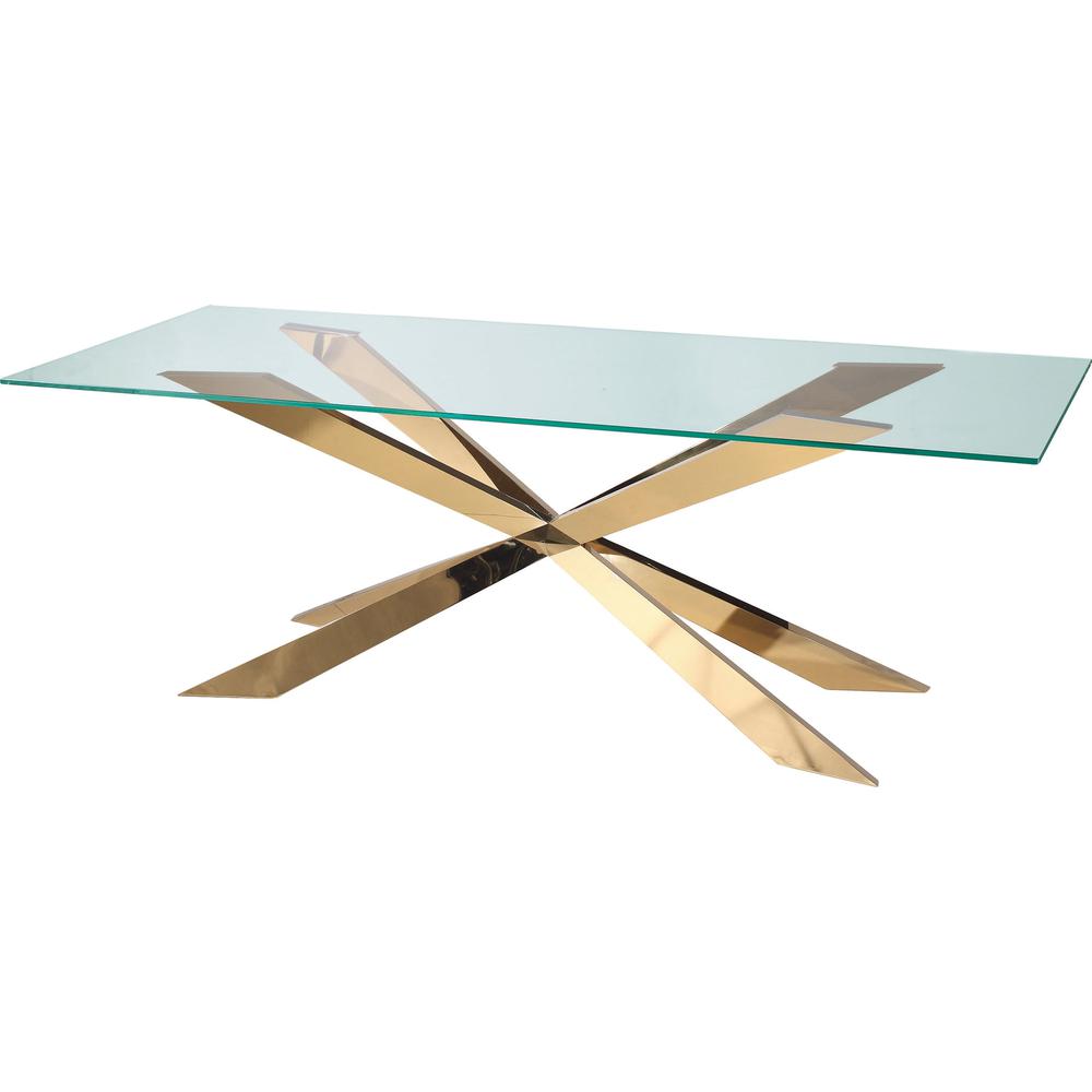 72” Dining Table With Gold Base