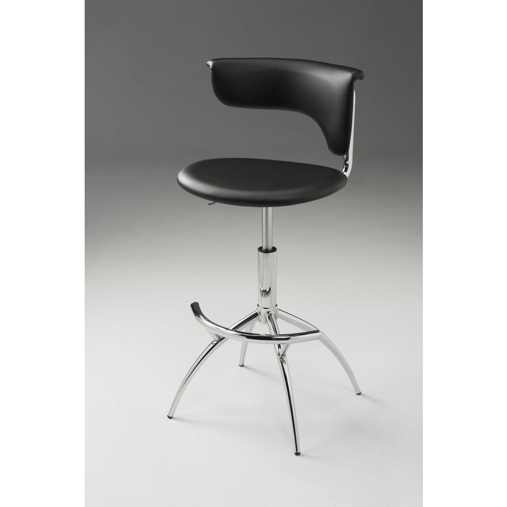 Pu Barstool W/ Chrome Legs