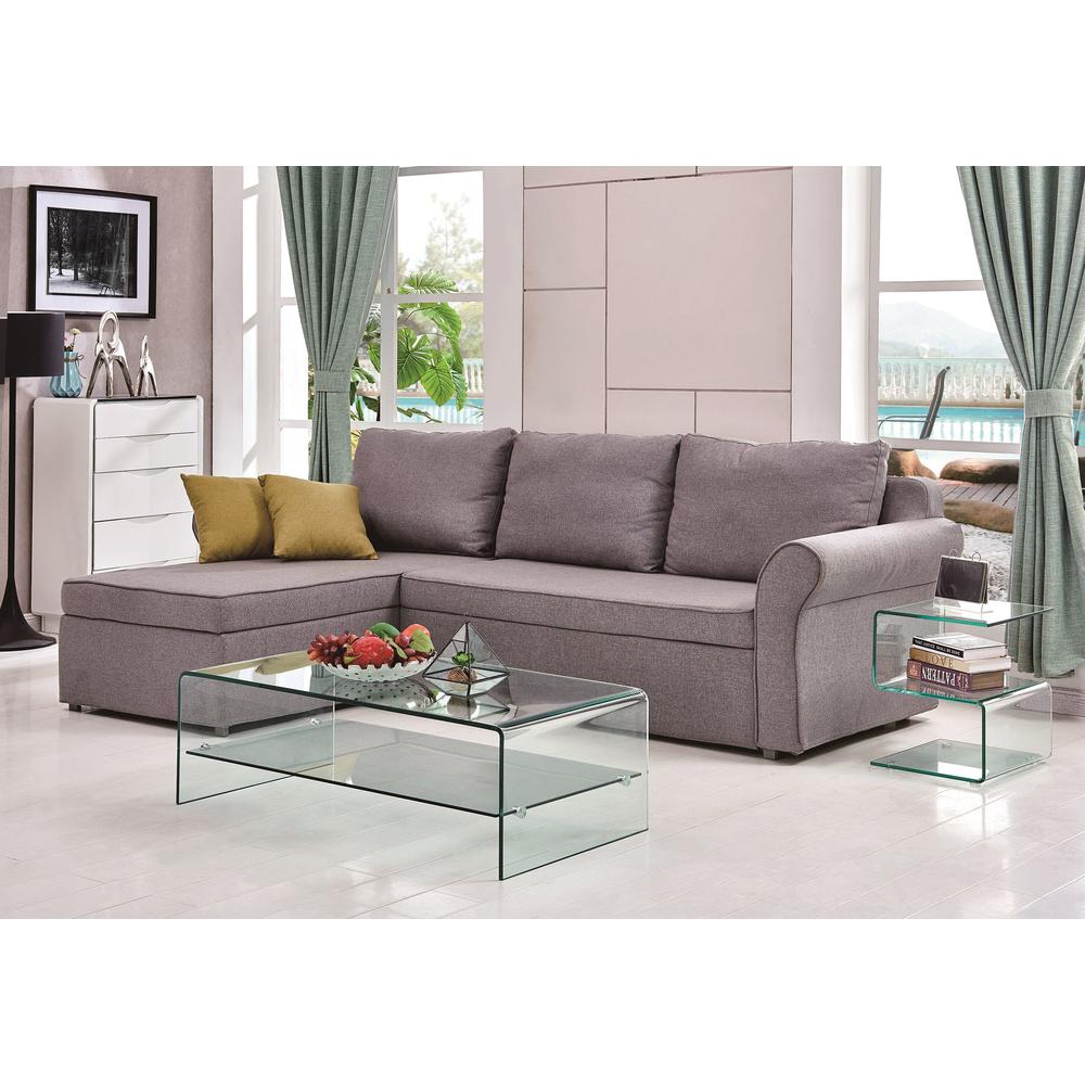12MM Bent Tempered Glass Coffee Table with 8mm Shelf Glass