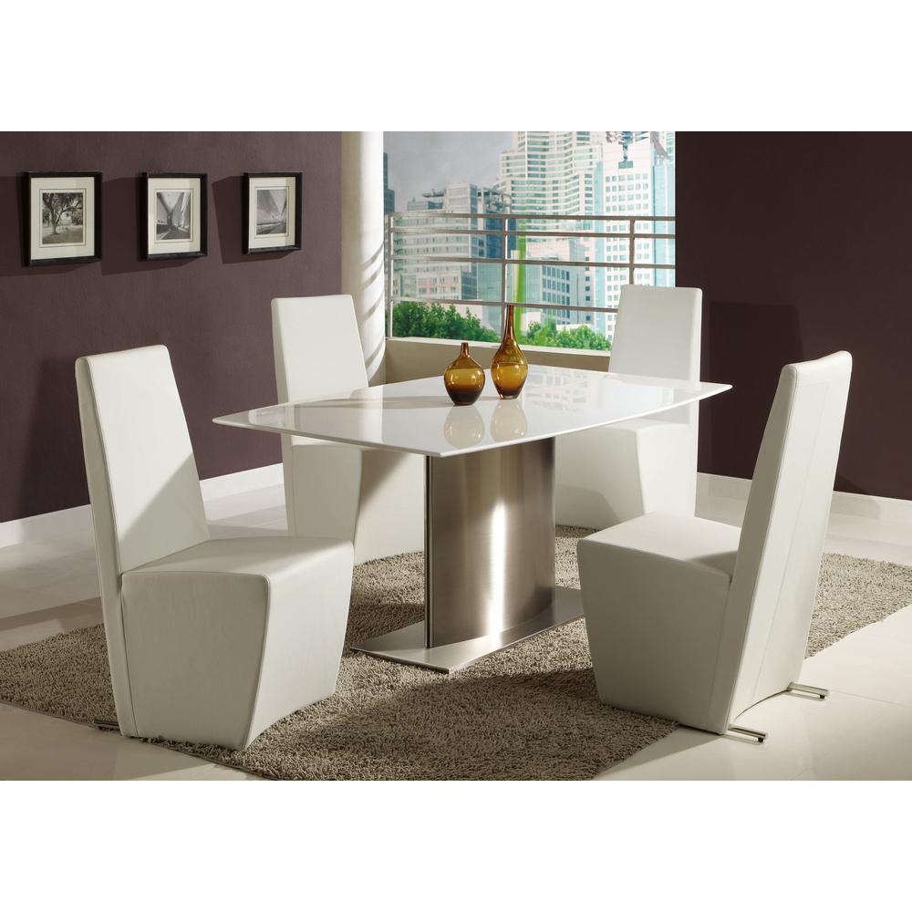63″X40″X30″Marble Top D.Table With Stainless Steel Base