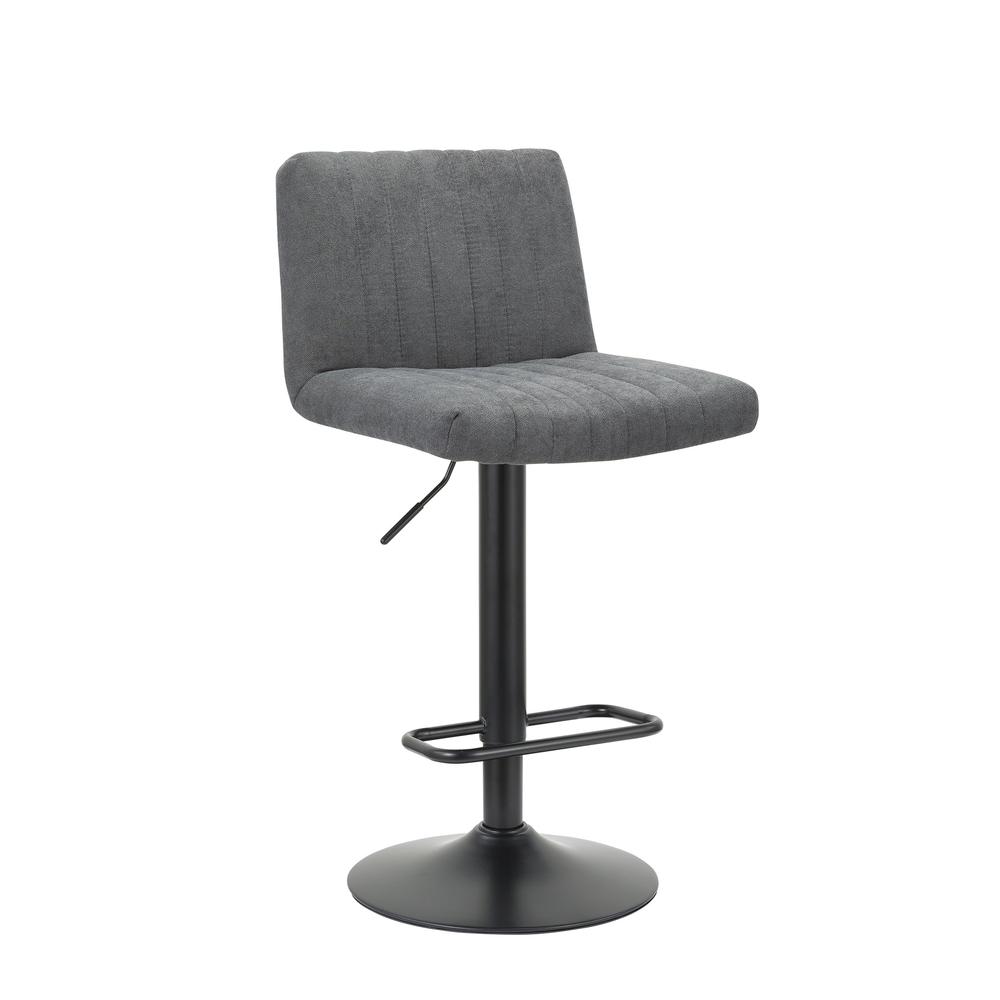 (35”~43.6”)H Adjustable Height Fabric Stool With Metal Leg