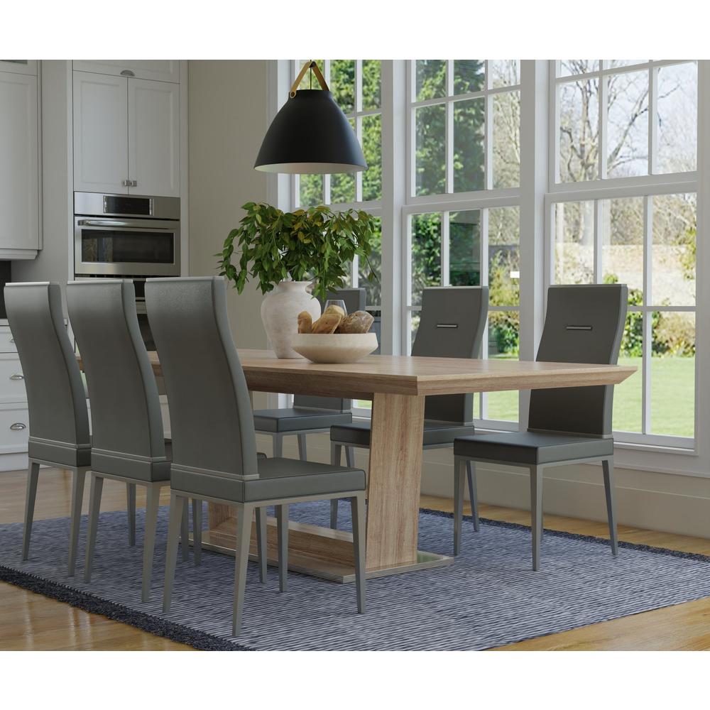 (71″ – 94.5) Dining Table With Ss Base