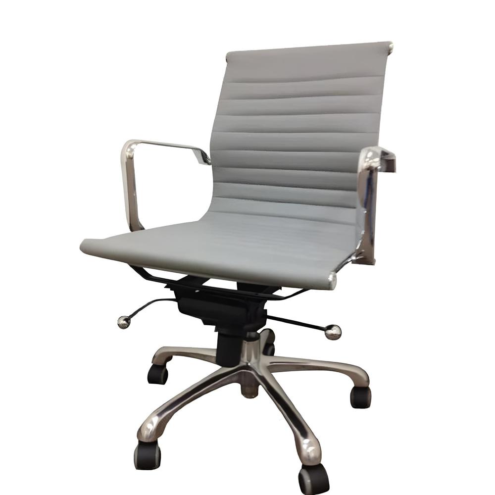 Low Back Leatherette Office Chair W/ Recliner