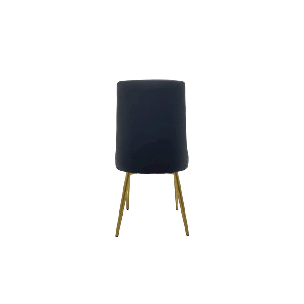 White Marble End Table with Matte Gold Base