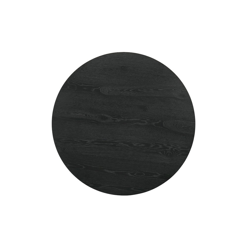 Jasper 47″ Round Ebony Black Counter Height Table with Pedestal Base