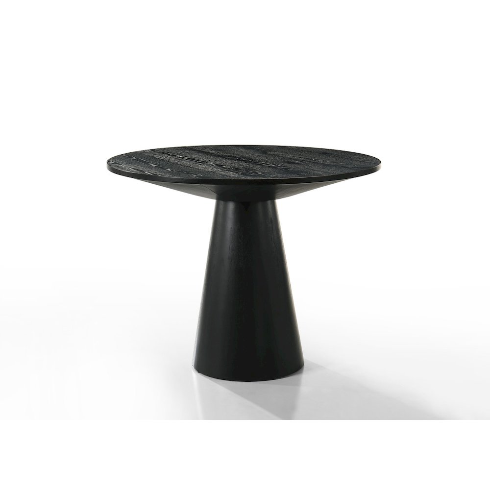 Jasper 47″ Round Ebony Black Counter Height Table with Pedestal Base