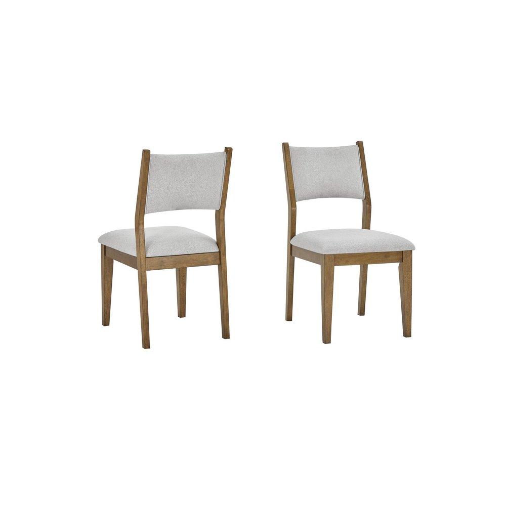 Darla 5Pc 70″ Rectangular Walnut Oak Geometric Cross Base Dining Set
