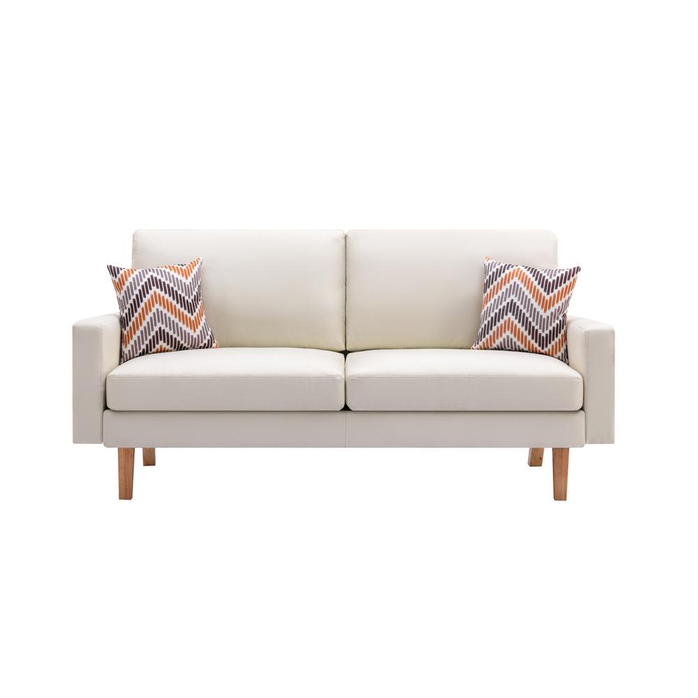 Bahamas Beige Linen Sofa and 2 Chairs with 2 Throw Pillows