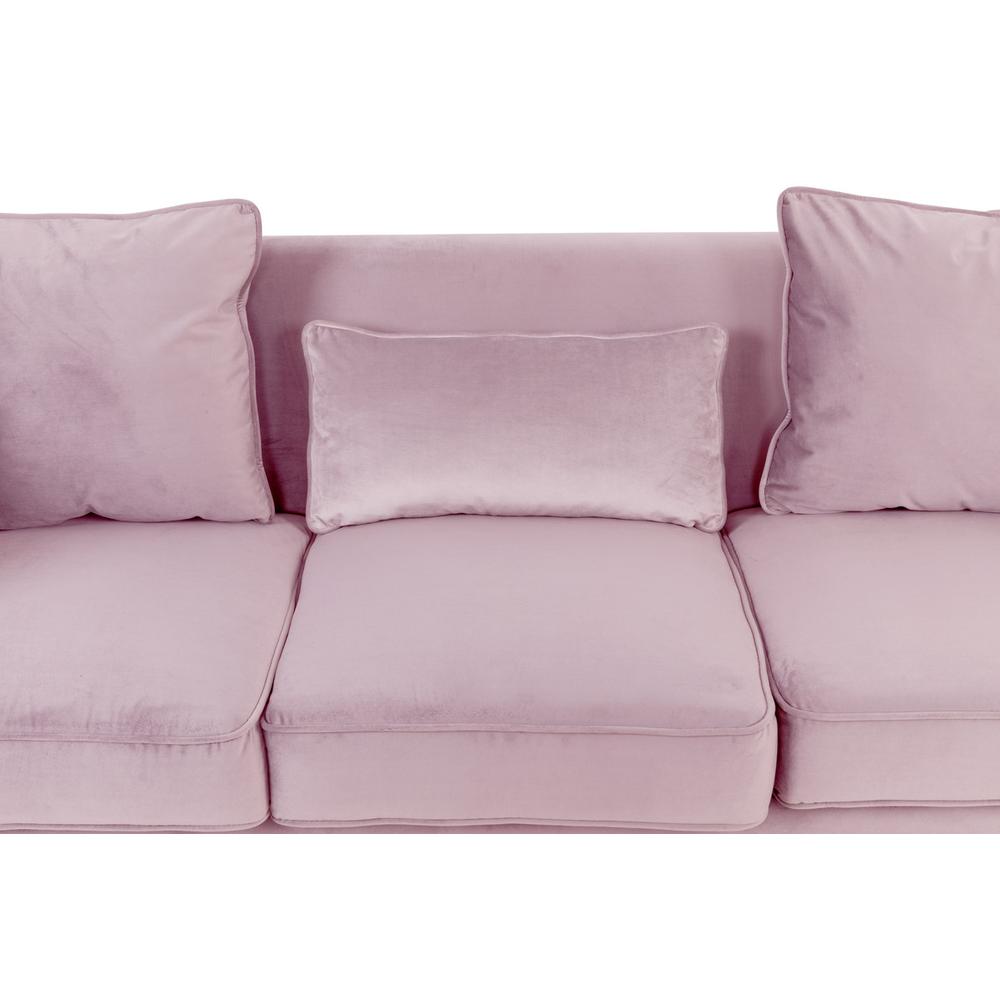 Bayberry Pink Velvet Sofa Loveseat Living Room Set