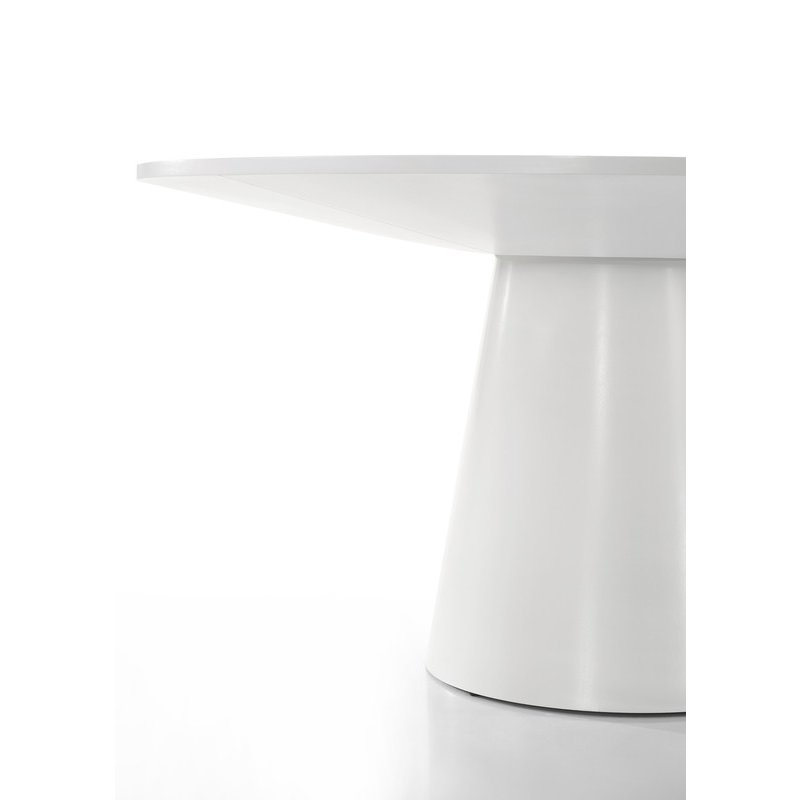 Jasper White 59″ Wide Contemporary Round Dining Table