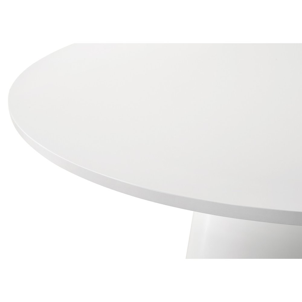 Jasper White 59″ Wide Contemporary Round Dining Table