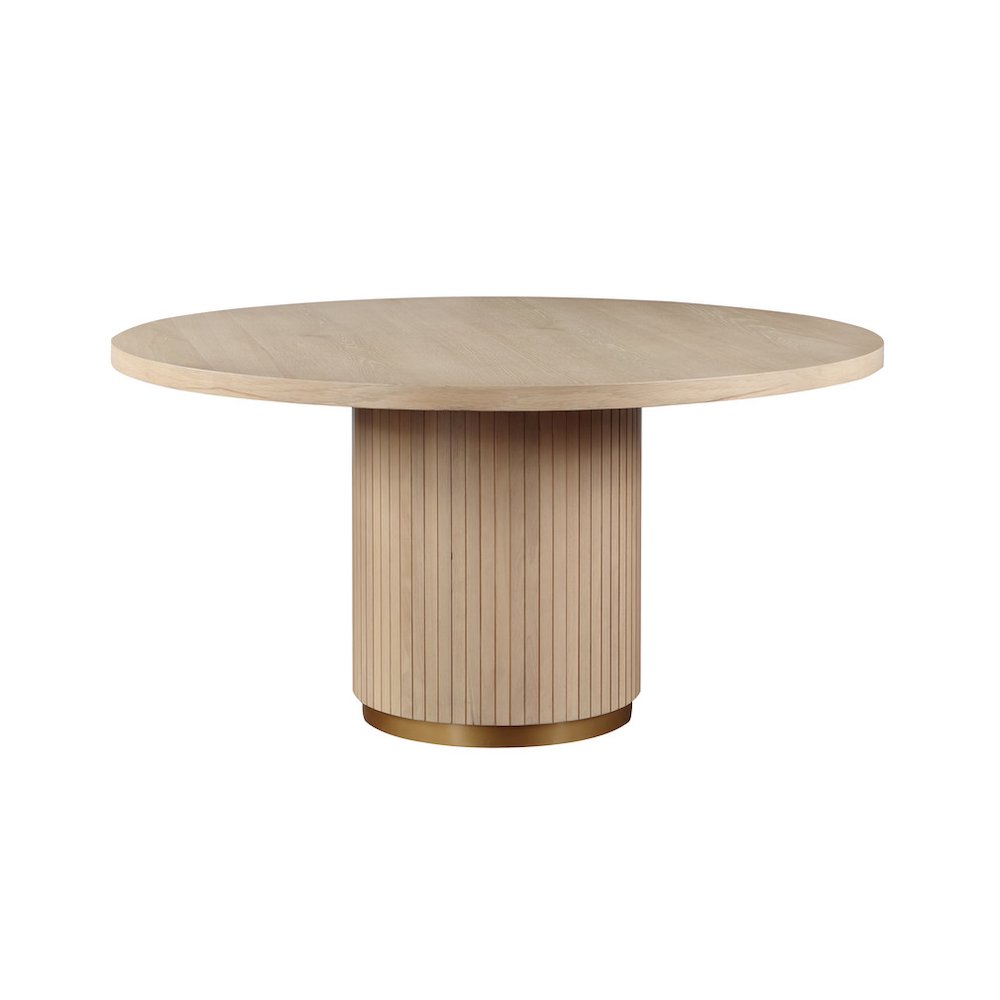 Caspian Oak Finish 59″ Wide Dining Table