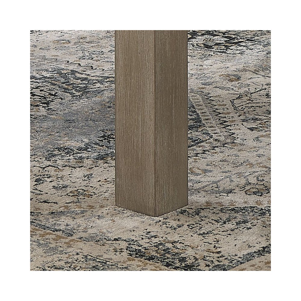 Tabitha 66″W Rectangular White Faux Marble Top Dining Table in Light Oak Finish