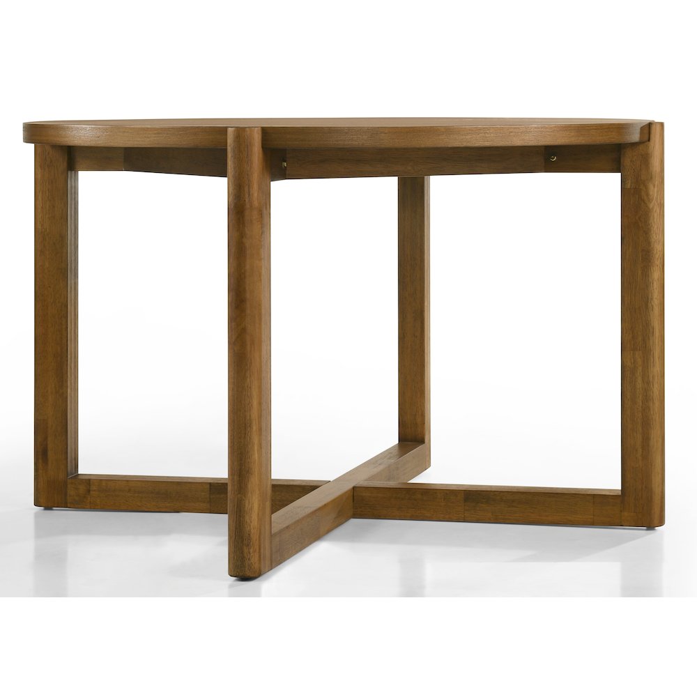 Andrew 5-Piece Round Dining Set with 47-inch Walnut Finish Table and 4 Chairs