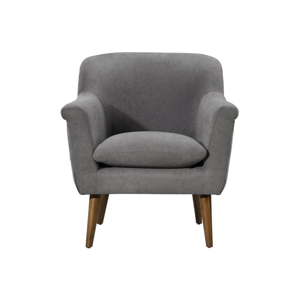 Shelby Gray Woven Fabric Armchair