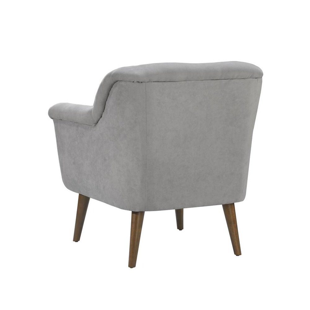 Shelby Steel Gray Woven Fabric Armchair