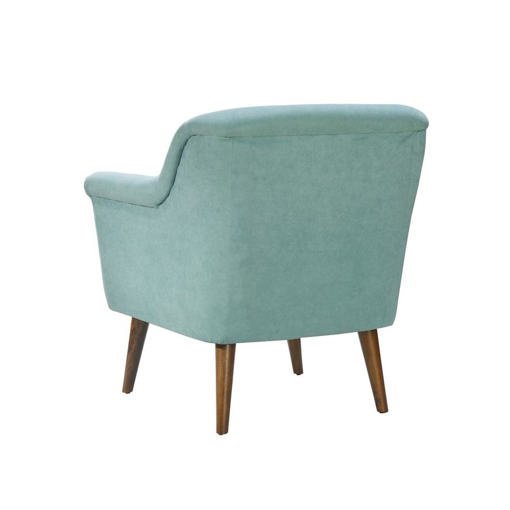 Shelby Aquamarine Teal Woven Fabric Armchair