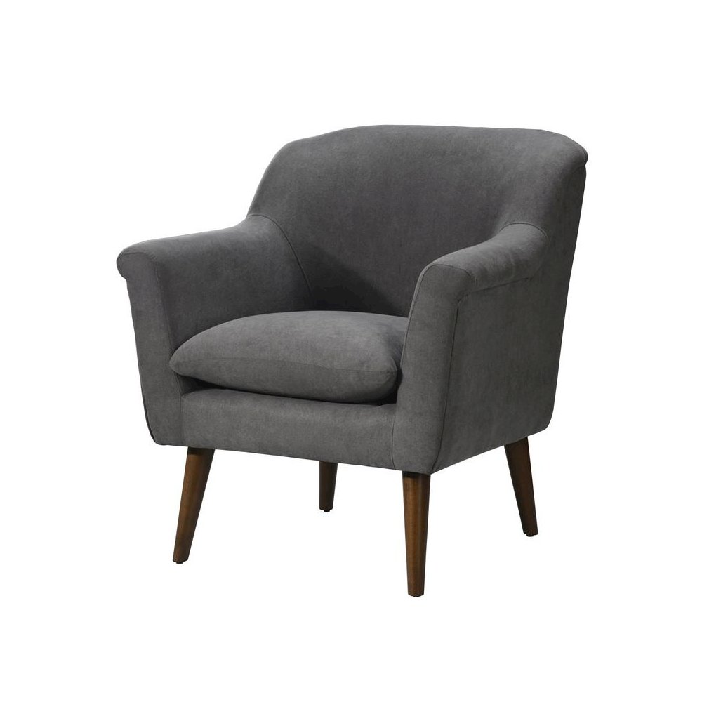 Shelby Gray Woven Fabric Armchair