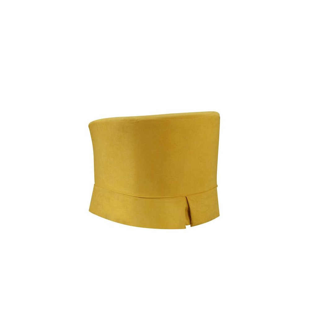 Tucker Yellow Woven Fabric Swivel Barrel Chair