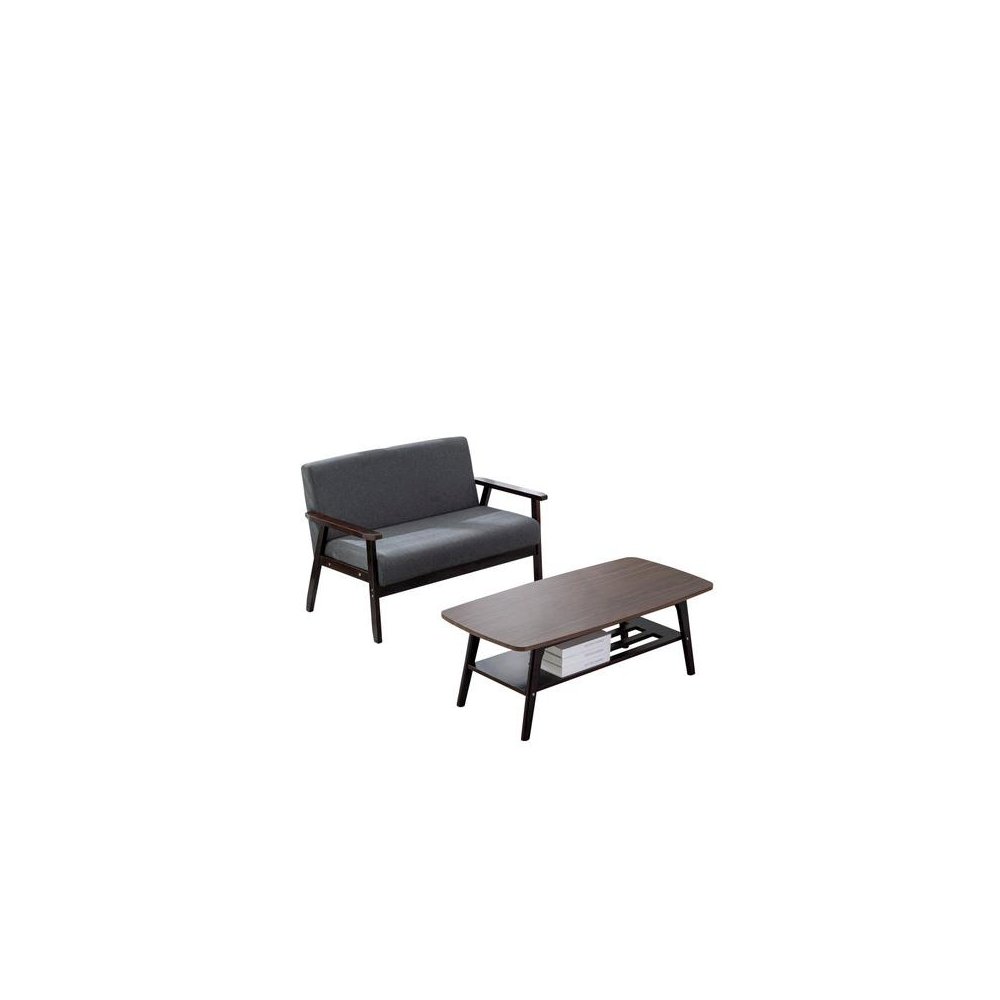 Bahamas Espresso Coffee Table and Loveseat Set