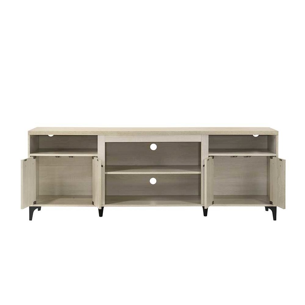 Evander 70″W Oak Finish 4-Door TV Stand
