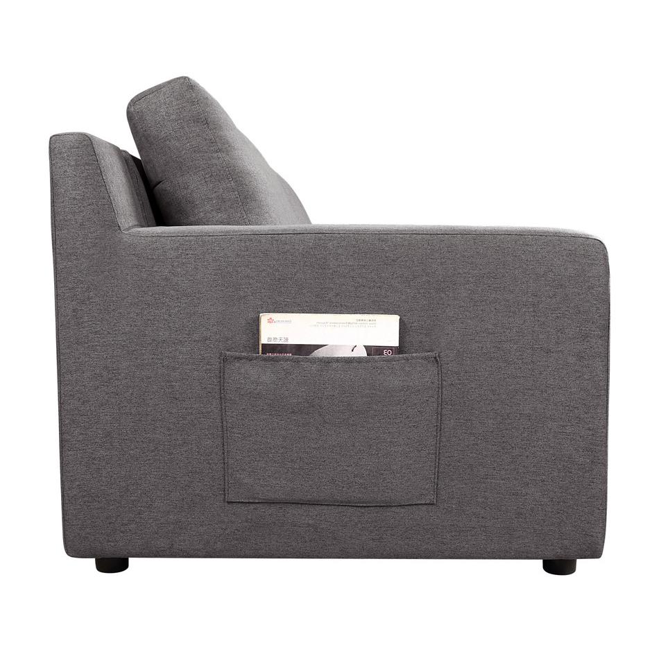 Waylon Gray Linen 7-Seater U-Shape Sectional Sofa Chaise with Pocket