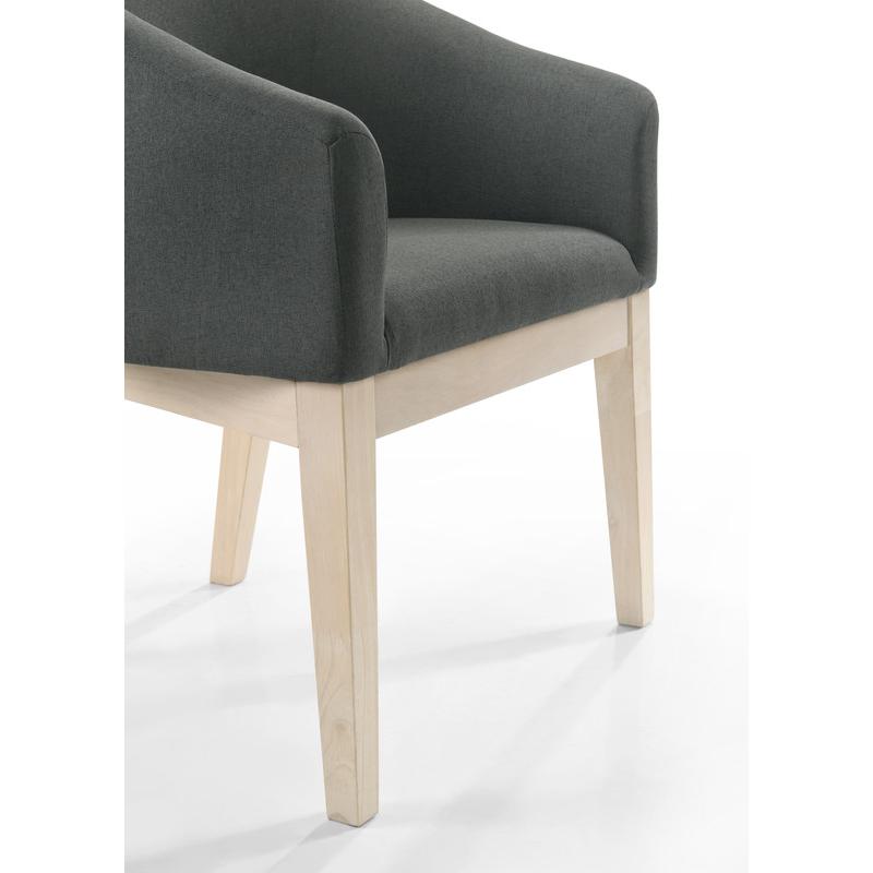 Neroli Set of 2 Gray Fabric Barrel Accent Chair