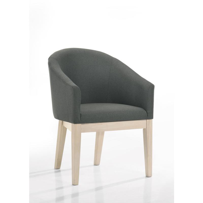 Neroli Set of 2 Gray Fabric Barrel Accent Chair