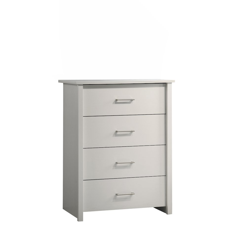 Celeste 3 pc White Dresser Chest Nighstand Bedroom Set