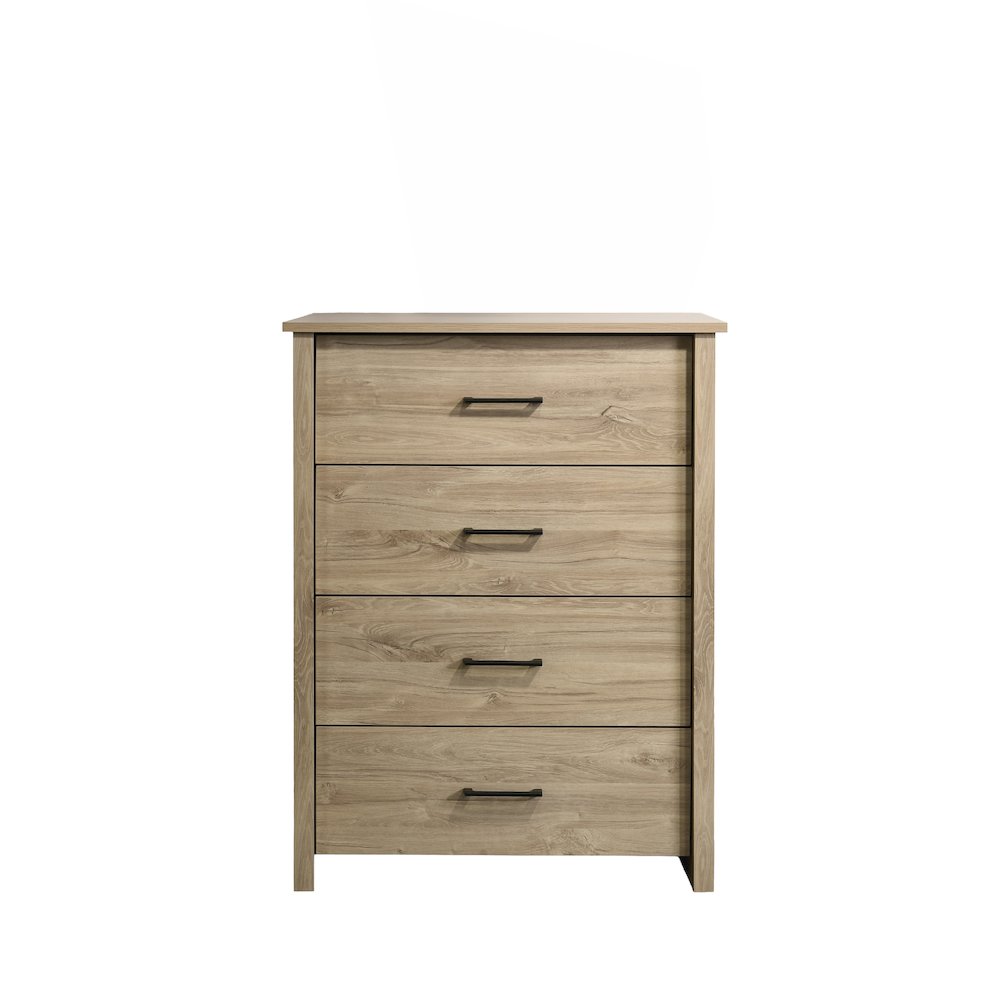Celeste 3 pc Light Oak Dresser Chest Nighstand Bedroom Set