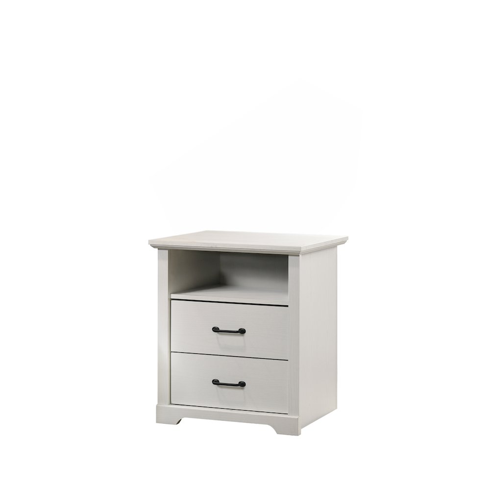 3-Piece White Bedroom Set with 6-Drawer Dresser