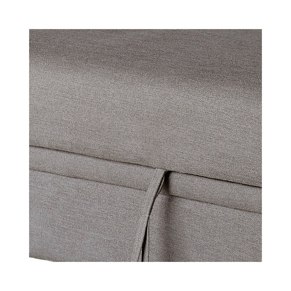 90.5″W Brown Flannel Fabric Sleeper Sectional with Left-Facing Storage Chaise