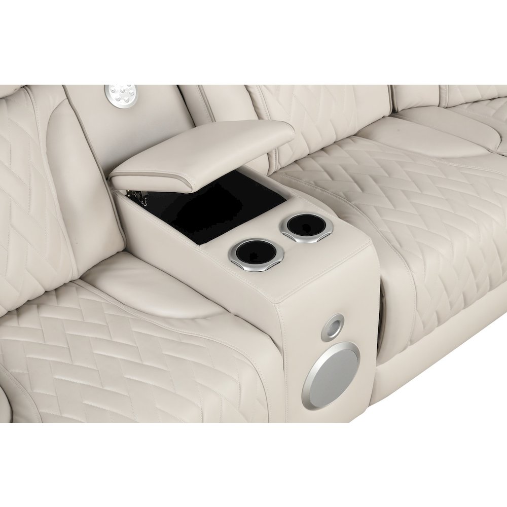 117″W  Aire Transformer Power Reclining Sectional Sofa with Power Headrest