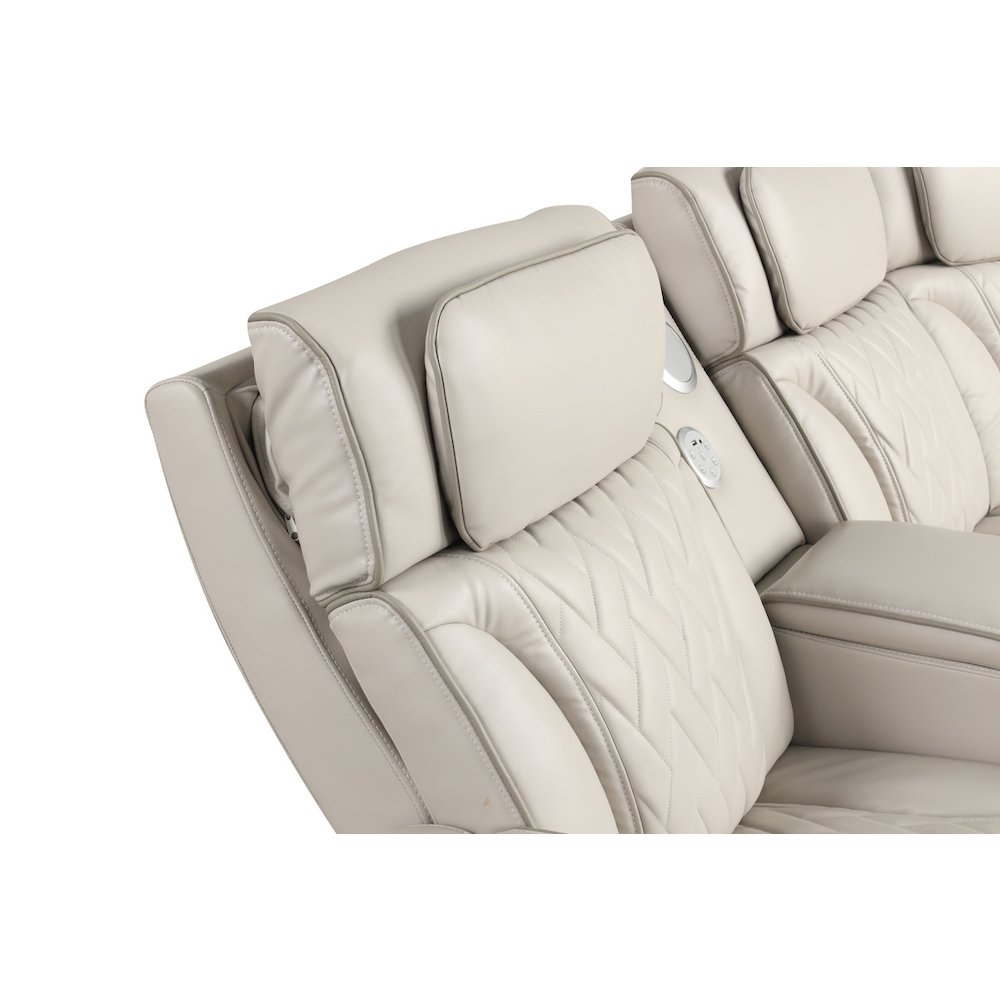 117″W  Aire Transformer Power Reclining Sectional Sofa with Power Headrest