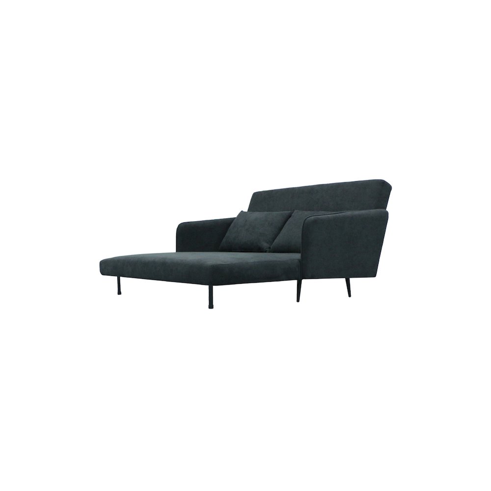 Lawson 61″W Black Fabric Convertible Loveseat Sleeper with Pillows