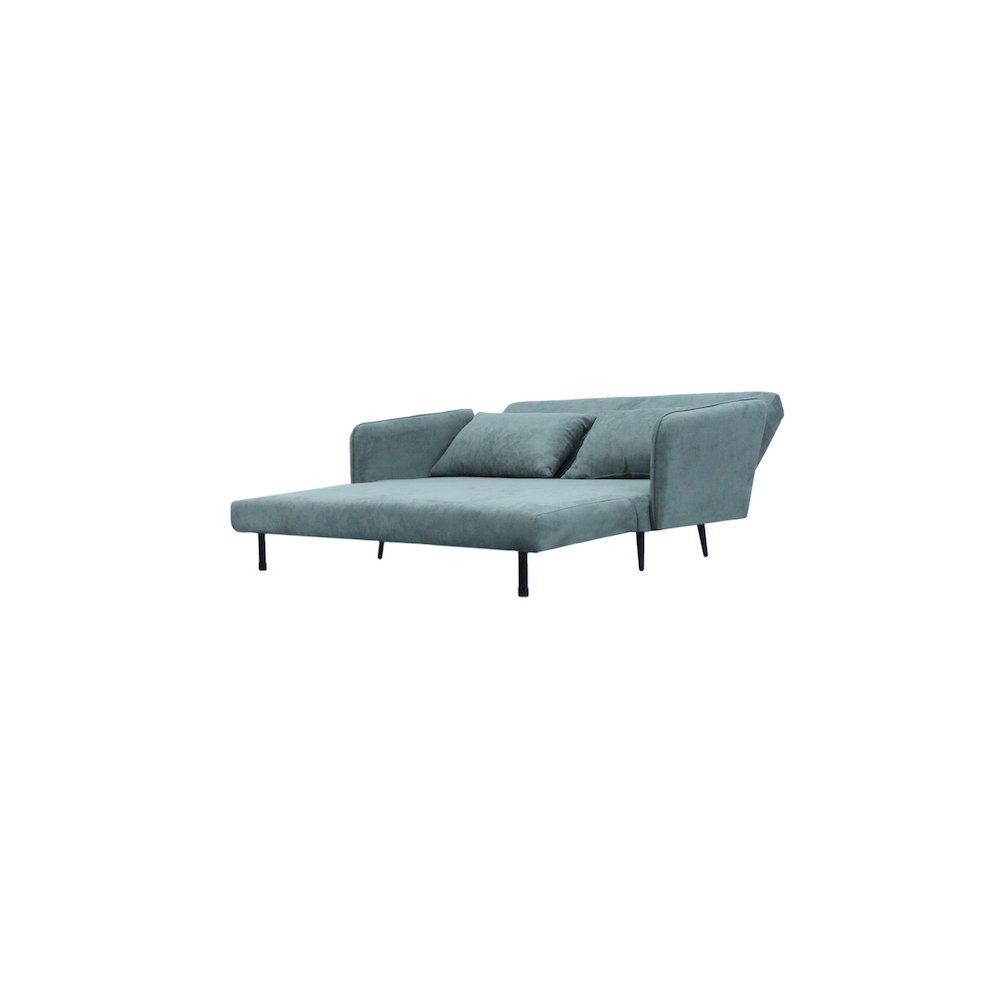 Lawson 61″W Gray Fabric Convertible Loveseat Sleeper with Pillows
