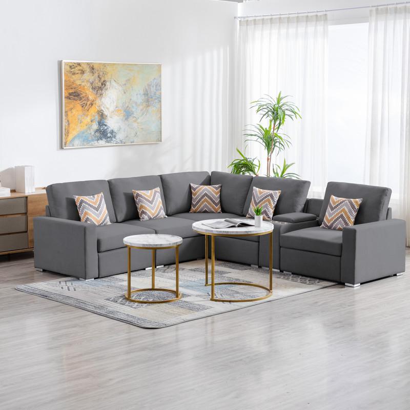 Storage Console Table and Pillows and Interchangeable Legs