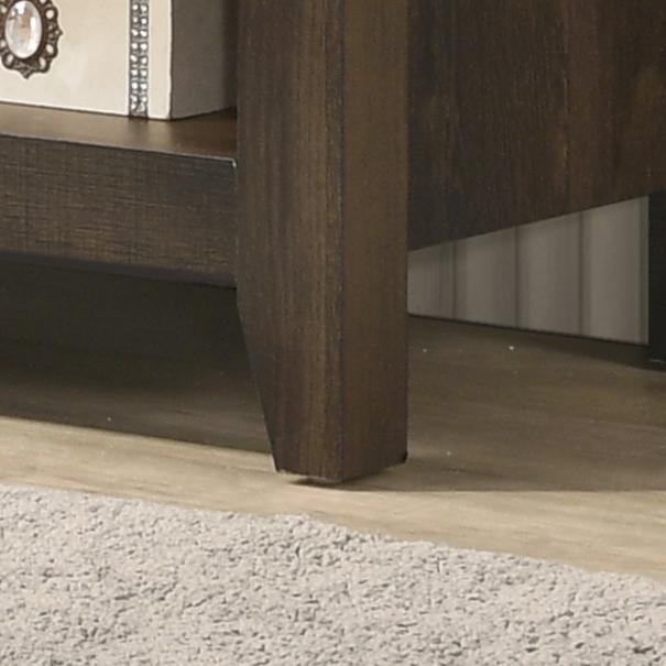 Benito Dark Dusty Brown 70″ Wide TV Stand with Open Shelves and Cable Management